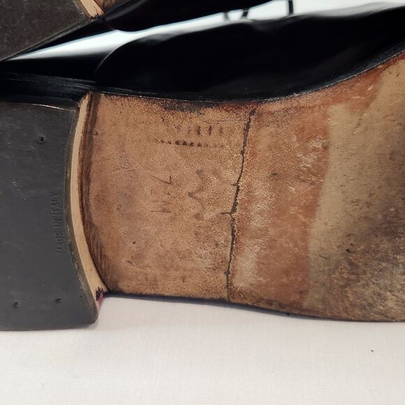 Mario Calugi Mens 7.5 Dress Shoes Brown Glossy Made in‎ Italy Lace Up - Picture 9 of 9